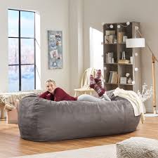 noble house logan faux suede 8 foot lounger bean bag multiple colors walmart com bean bag chair noble house home
