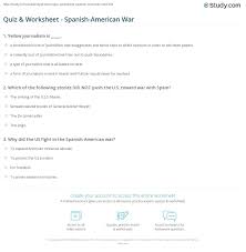Spain declared war on britain as an ally of france, itself an ally of the american colonies. Quiz Worksheet Spanish American War Study Com