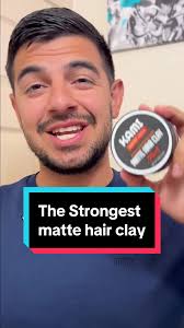 The strongest matte hair clay for men with thick hair. #menshairstyle  #hairclay #thickhairproblems #menshairtutorial