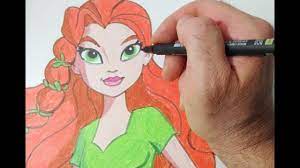 Comment dessiner l'empoisonneuse cómo dibujar a poison ivy wie zeichnet man poison ivy как рисовать ядовитый плющ How To Draw And Color Poison Ivy From Dc Superhero Girls Youtube