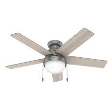 Hunter Aegis 48 Led Matte Silver Ceiling Fan Silver Ceiling Fan Ceiling Fan Led Ceiling Fan