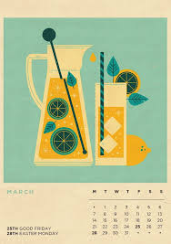 Vintage Style Illustrated Calendar 2016 By Telegramme Paper Co Designwrld Retro Illustration Calendar Design Vintage Illustration