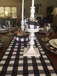 Black And White Buffalo Plaid Table Decor Beautiful And Versatile Black And White 1 Squared Etsy Dining Room Table Decor Black Decor Buffalo Plaid Decor