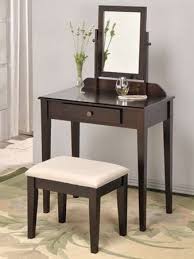 Davina Espresso Makeup Vanity Table Set Bedroom Vanity Set Vanity Table Set Vanity Table