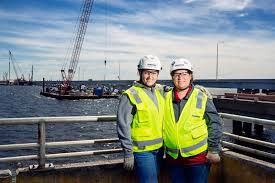 Highway 98 across pensacola bay. Meet The Women Under The Hard Hats On The Pensacola Bay Bridge Project Ballinger Publishing