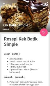 Evaluarea utilizatorilor pentru resepi kek batik sedap 2020:0 ★. Resepi Kek Batik For Android Apk Download