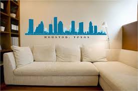 Houston Texas Skyline Wall Decal Art Vinyl Removable Up To Etsy Decal Wall Art Business Decor Wall Decals