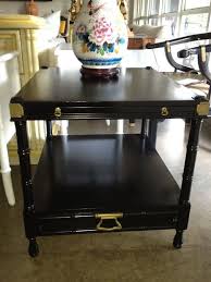 Black Side Table With Bamboo Black Side Table Brass Side Table Blogger Decor