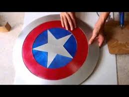 44 Captain America S Shield Diy 2 2 Hot Glue Cardboard Pdf Template You Captain America Shield Diy Captain America Costume Captain America Shield