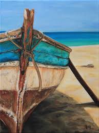 Old Boat Original Marine Art By Veny On Etsy 279 00 Art Marine Art Art Painting