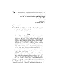 You can avail go math 7th grade answer key online on aplustopper.com in pdf format. Pdf A Study On The Development Of A Mathematics Creativity Scale
