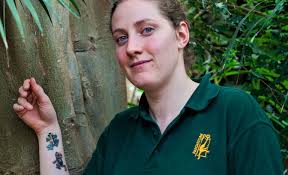 The girl with the frog tattoos