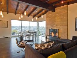 Rustic Living Room Ideas With Track Lighting And Barrel Vault Cei Mid Century Modern Living Room Design Mid Century Modern House Mid Century Modern Living Room