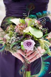 The Bride S Cafe Wedding Flowers Feather Wedding Bridesmaid Bouquet