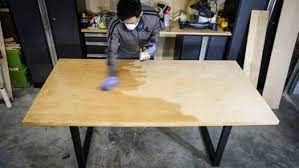 After a few years of trying to make it work with little success, we switched to plywood with solid oak banding. Modern Plywood Dining Table Single Sheet Two Power Tools Paul Tran Diy