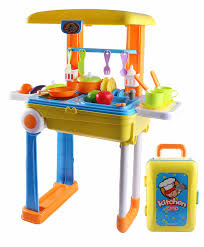 The set includes a mop, hand broom, duster, and dustpan along with a sturdy stand from which to hang each cleaning tool. Fiddlerz Kitchen Set With Play Foods Multicolor Online India Buy Pretend Play Toys For 3 8 Years At Firstcry Com 3528270