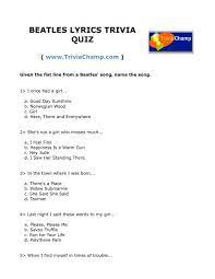 1960s trivia questions history 1. Beatles Lyrics Trivia Quiz Trivia Champ