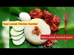 In indonesia it can be found in several parts of sumatra; Nasi Lemak Chicken Sambal Nasi Lemak Sambal Ayam Youtube