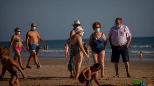 Fontainhas beach in the village of melides,. Towels 1 5m Apart And Masks On Beaches What Holidays In Portugal Will Be Like Itv News