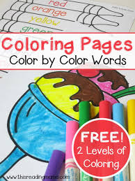 Coloring pages for kids and adults ➜ we have tons of free coloring pages to print, download and color! Simple Color Words Coloring Pages