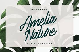 There are fonts for every occasion one can think about. Amelia Nature Font In Fonts On Yellow Images Creative Store
