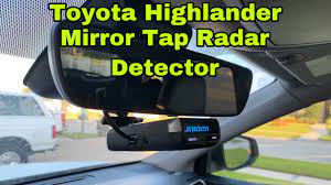 Speed traps are a nightmare to motorists wishing to test how fast their rides can go. Toyota Highlander Mirror Tap Radar Detector How To Install A Mirror Tap Highlander Dash Cam Instal Youtube