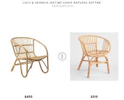 Daily Find Lulu And Georgia Jestine Chair Natural Rattan Copy Cat Chic Dining Chairs For Sale Chair Velvet Wingback Chair