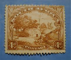 4d South Africa Straw Huts Stamp Stamp Collecting Africa