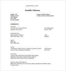 He's developed into a capable leading man of merit. Theater Resume For Child