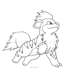 Visit our page for more coloring! Growlithe From Pokemon Coloring Page