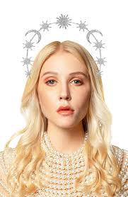 Buy Star and Moon Halo Crown Goddess Crown Celestial Headband Starburst  Halo Wedding Bridal Prom Tiara (2-Gold) at Amazon.in