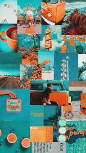 The azure blue color scheme palette has 6 colors which are royal azure (#0039a9), azure (#027dff), brilliant azure (#3399ff), baby blue (#88d1f1), picton blue (#41aade) and rich electric blue (#1392d3). P R E T T Y Iphone Wallpaper Orange Teal And Orange Aesthetic Orange Aesthetic