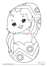The easter coloring pages celebrate an important symbol of easter, the easter eggs. Easter Egg Surprise Colouring Page