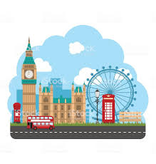 Illustration Design Poster For Travel Of England Urban Background Illustration Design Poster Poster Design Illustration Design