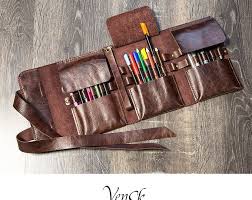 Leather Case For Art Brush Artist S Brush Case Etsy In 2020 Leather Pencil Case Gifts For An Artist Pencil Bags