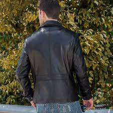Men S Basic Black Leather Jacket With Shirt Collar Slim Fit Coat Leather Jacket Leather Jacket Men