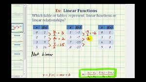 Which table of values represents a linear function? Ex Determine Which Tables Represent A Linear Function Or Linear Relationship Youtube