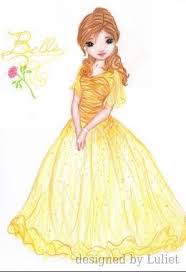 Belle Disney Glamour Top Model Malen Zeichnungen Belle Zeichnung
