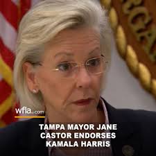 STAKES COULDN'T BE HIGHER': Tampa Mayor Jane Castor announced Tuesday that  she is endorsing Vice President Kamala Harris for president.  https://8.wfla.com/4fg84az