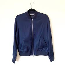 We did not find results for: Alexander Wang Navy Blue Silk Bomber Jacket Size 4 S Tradesy