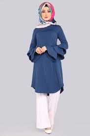 Modaselvim Firfirli Tesettur Tunik Modelleri Moda Tesettur Giyim Moda Stilleri Abaya Tarzi Tunik