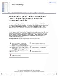 PDF) Identification of genetic determinants of breast cancer immune  phenotypes by integrative genome-scale analysis