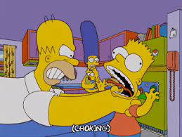 Homer simpson bart simpson marge simpson lisa simpson episode 13 maggie simpson season 16 choking cpr 16x13 mouth to mouth. Homer Choking Bart Gif
