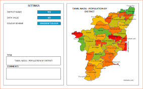Its capital and largest city is chennai. Tamil Nadu Heat Map By District Free Excel Template Indzara