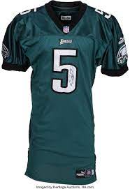 For more information or to purchase a jersey, please contact: 2000 Donovan Mcnabb Game Worn Philadelphia Eagles Jersey Used Lot 82215 Heritage Auctions