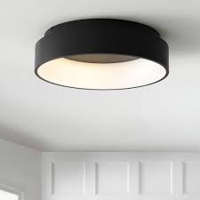 Kitchen ceiling light fixtures home depot. Jonathan Y Ring 17 7 In Black Integrated Led Metal Flush Mount Ceiling Light Jyl7206b The Home Depot Kitchen Ceiling Lights Ceiling Light Fixtures Light Fixtures Flush Mount