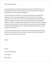 Free 8 Sample Recommendation Letters For Scholarship In Pdf Ms Word