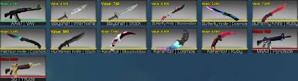What is sg dropout demand and value? Counter Blox Knives Rares