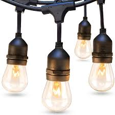 With outdoor string lights, you can provide ambient lighting in your yard, creating a relaxing space for your family and friends to hang out. Addlon 48 Ft Outdoor String Lights Commercial Grade Weatherproof Strand Edison Vintage Bulbs 15 Hanging Sockets Ul Listed Heavy Duty Decorative Cafe Patio Lights For Bistro Garden Amazon Com