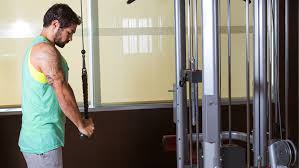 Rubbery handles with 360° rotation and attachments for a machine/cable $64.99 $ 64. How To Do The Triceps Press Down Coach